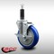 Service Caster 5'' SS Blue Poly Swivel 1'' Expanding Stem Caster with Brake SCC-SSEX20S514-PPUB-BLUE-TLB-1 - alternate 2